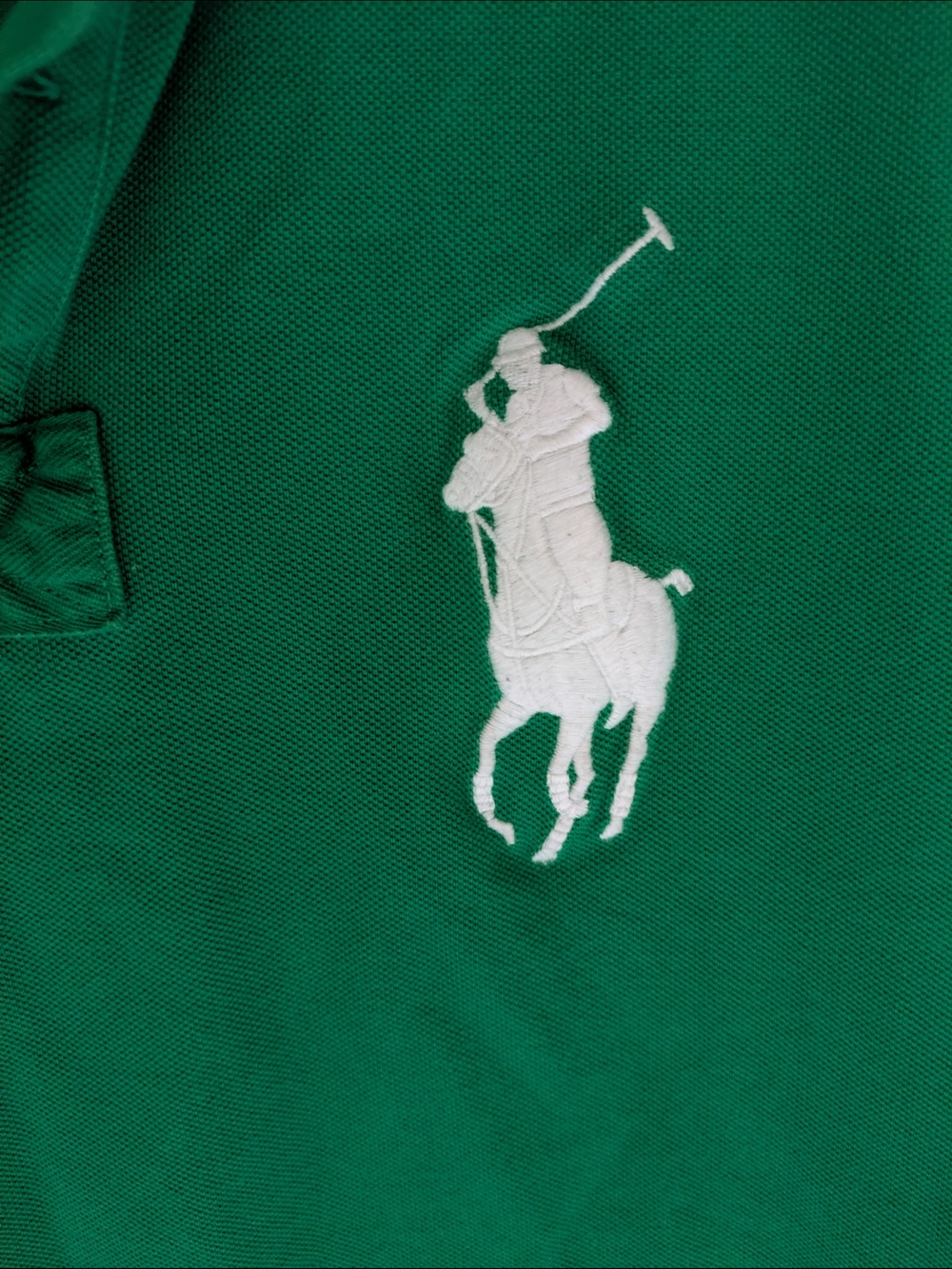 Ralph Lauren Green Polo with White Embroidered Pony Kids Lg Women's Small